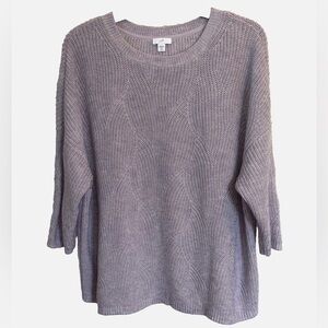 J Jill Sweater Medium Petite Cotton Blend Lightweight Knit Pullover MP